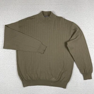 Suéter Preswick & Moore Para Hombre XL Beige Acanalado Carrera Lana Merino Italia Oficina - Imagen 1 de 12