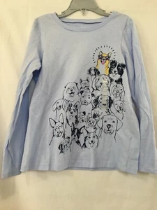 NWT Oshkosh Puppy Dog Tee Shirt Top Girls Long Sleeve Periwinkle Many sizes - Picture 1 of 4