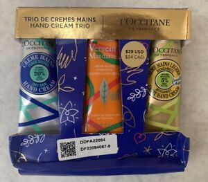 L'Occitane Hand Cream Trio Gift Set - Bergamot, Mandarine, Shea Butter 1 oz ea. 