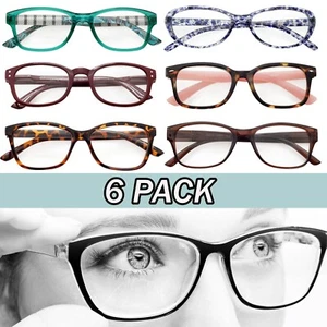 Ladies Reading Glasses 6 Pack Fashion Readers Eyeglasses Assorted New Pick Power - Picture 1 of 13