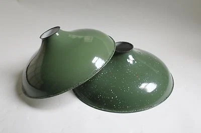 antique porcelain enamel light shade | gas light shade industrial barn deco - Image 1 of 4