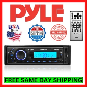 Pyle Bluetooth Stereo Receiver In-Dash AM/FM Radio, USB/SD/MP3, Aux, Single Din - Picture 1 of 8