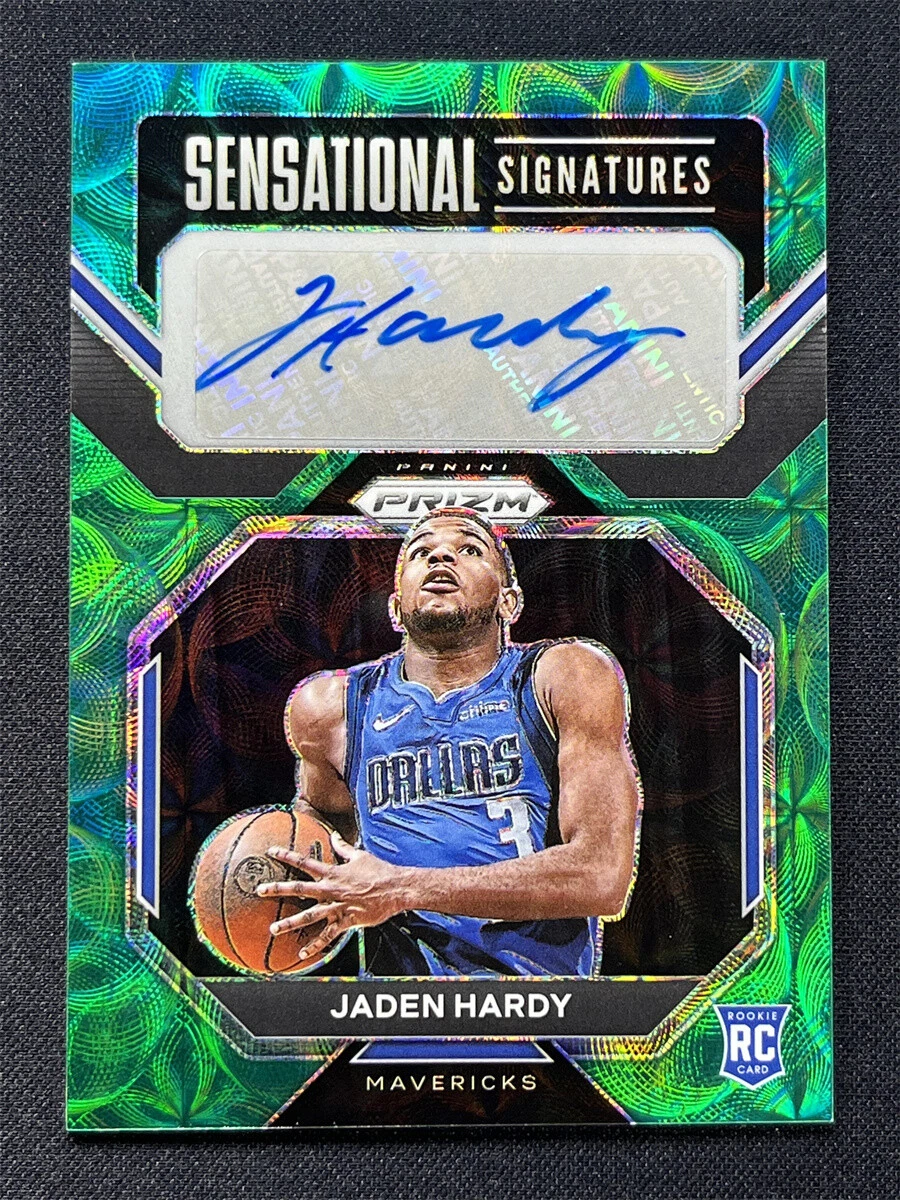2022-23 Panini Prizm Jaden Hardy Choice Green Sensational Signatures Auto RC /8