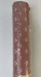 Deadstock Vintage 70s Pink Floral Wall Paper USA  Cottagecore Shabbychic - Picture 1 of 4