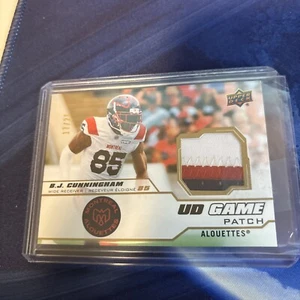 2020 UPPERDECK CFL UD GAME JERSEY PATCH /25 Bj Cunningham - Picture 1 of 2
