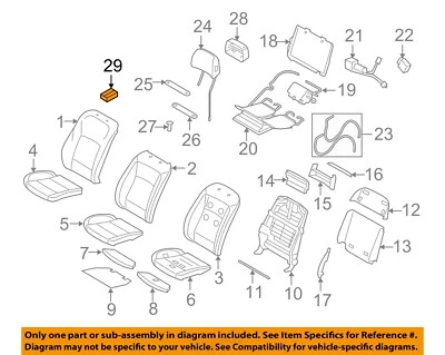 Kit de reparación de asiento delantero BMW OEM 11-16 535i xDrive 52107264576 Foto 1 de 2