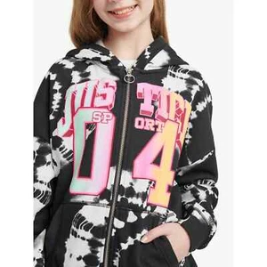 Sudadera con Capucha Justice Girls TALLA L 12-14 Cremallera COLOR NEGRO NUEVA CON ETIQUETAS - Imagen 1 de 4