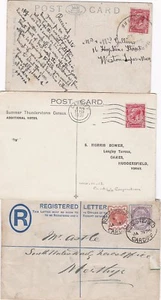 1890/1931 3 CARDIFF & BARGOED POSTAL HISTORY REG COVER PERFINO & SCHELETRO WALES - Foto 1 di 2