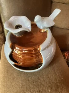 NEW Valerie Parr Hill Bird Bath Fountain Ceramic Illuminated - Picture 1 of 7