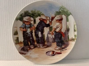 THE EDWIN M KNOWLES CHINA CO.  -  PLATE - 3108 D - A COAT OF PAINT - JEANNE DOWN - Picture 1 of 5