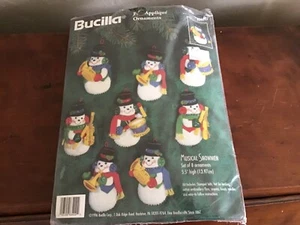 Bucilla Musical Snowmen Christmas Ornament Embroidery Kit Sealed - Picture 1 of 2