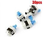 30Pcs Latching 7X7mm Mini Tactile Push Button Switch On Off Dip 6Pins Bt