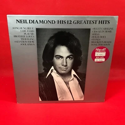 NEIL DIAMOND His 12 Greatest Hits 1974 UK Vinyl LP Cracklin' Rose best of - Image 1 of 4