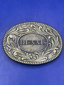 Vintage 1977 The Kinney Co Belt Buckle “Dennis” Name Buckle Brass - Picture 1 of 3