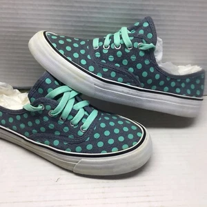 Zapatos de lona Bongo azul con lunares acuáticos talla 8 #86648 - Imagen 1 de 10