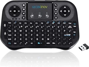 Mini Wireless Keyboard and Remote Control with Touchpad Multimedia 2.4G - Picture 1 of 8