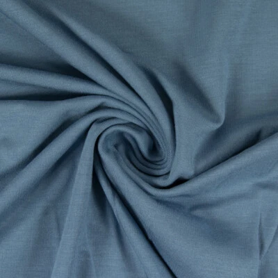 Modal Jersey uni jeansblau Modestoff Damenstoff einfarbig (Preis=0,5m) - Bild 1 von 2