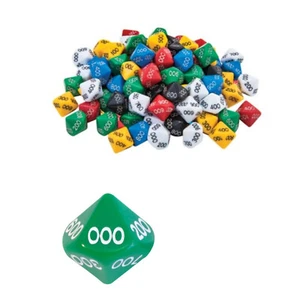 Dados: 000 - 900 conjunto de 10 caras de 6 juegos de mesa recursos para maestros - Imagen 1 de 1