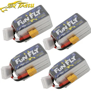 4X Tattu 1300mAh 100C 22.2V 6S Lipo Battery XT60 Plug For RC FPV Heli Airplane - Picture 1 of 6
