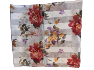 Women's Casual Floral Silky Print Scarf 100% Polyester Wrap Rectangle Italian - Picture 1 of 5
