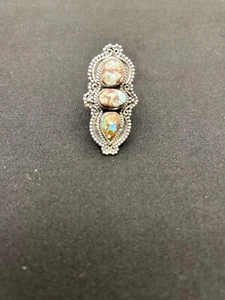 anelli turchesi colline dorate in argento sterling 925. - Foto 1 di 3