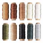 10pcs Waxed Thread 150d Multicolor Leather Sewing Thread For Hand Stitching Leat