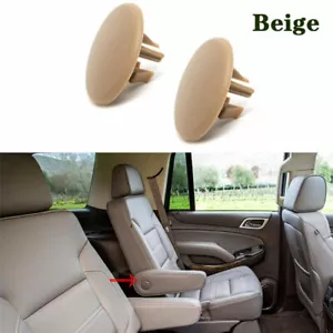 2x For Chevrolet Tahoe Suburban GMC Yukon Cadillac Armrest Seat Cover Cap Beige - Bild 1 von 6
