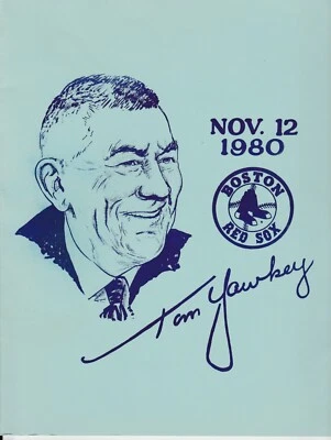 A Tribute to Tom Yawkey Program 1980, Boston Red Sox - Image 1 of 2