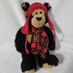 GUND Teddy B Caring Office Depot Stuffed Plush Bear Brown Black 16" Winter Hat - Picture 1 of 5