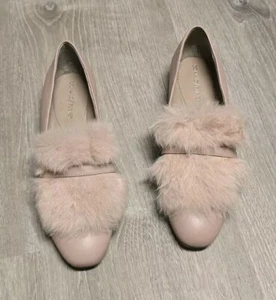 Donald J. Pliner Lilian Damen rosa Leder & Kaninchenfell Halbschuhe Größe 7,5M - Bild 1 von 14