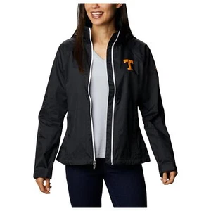 Chaqueta con capucha impermeable para mujer Columbia Tennessee Volunteers negra grande - Imagen 1 de 9