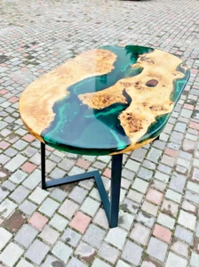 Made To Order Custom Coffee Center Table Epoxy Resin Accacia Wood Table Top - Picture 1 of 7