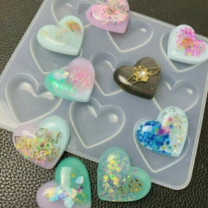 Epoxidharz Silikonform herz Gießform Anhänger Schmuck Epoxy Resin Art Form Mold - Bild 1 von 4