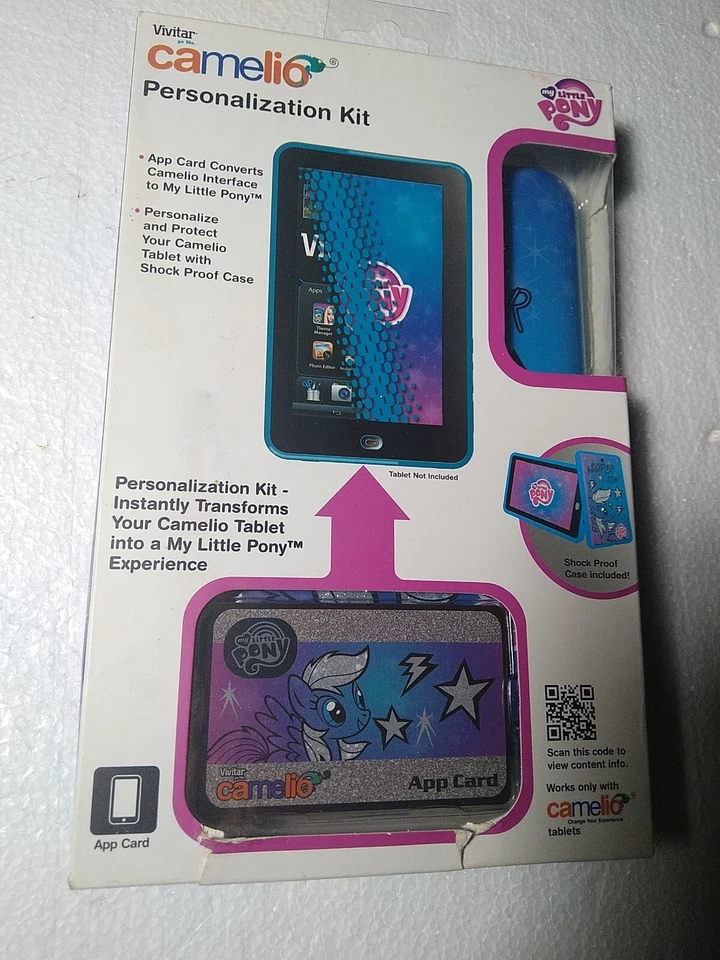 My Little Pony Tablet Personalization Kit w Case, Card & Cloth Vivitar Camelio - Image 1 of 2
