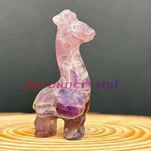 1.8" Natural Dream Amethyst Giraffe Skull Carved Quartz Crystal Skull Decoration - Picture 1 of 10