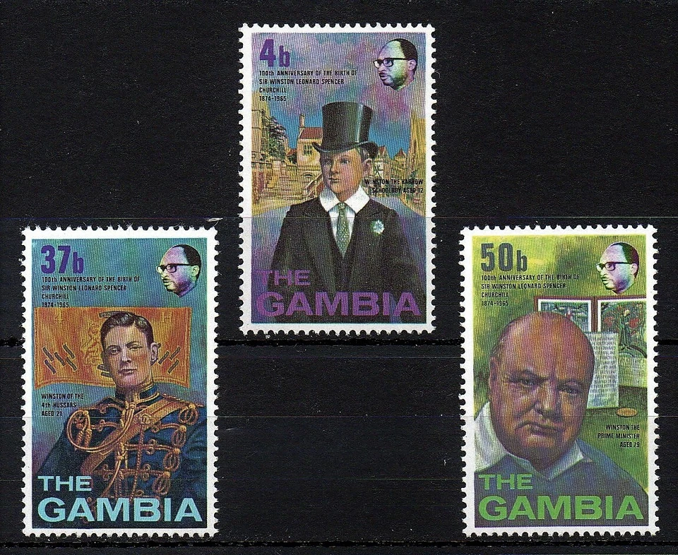 Gambia 1974 Churchill MNH set S.G. 320-322 - image 1 of 1