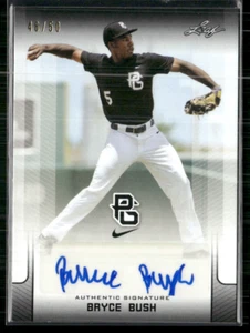 Bryce Bush 2017 Leaf Perfect Game Black Auto 46/50 - Picture 1 of 2