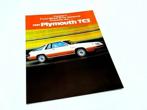 Folleto Plymouth TC3 1981 - Imagen 1 de 1