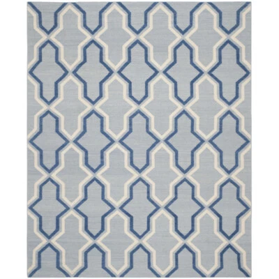 SAFAVIEH Dhurries DHU559B Light Blue / Dark Blue Rug - Image 1 of 4