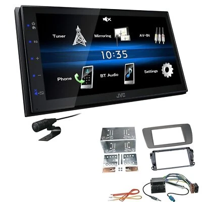 JVC 2 DIN Digital Autoradio Bluetooth USB für Seat Ibiza IV conemaragrau - Bild 1 von 4
