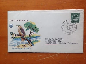 1959 AUSTRALIA PLATYPUS FDC BY WESLEY KOOKABURRA COVER - Picture 1 of 2