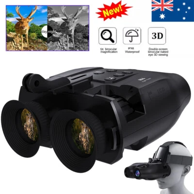 Head Mount IR Night Vision Binoculars 850nm Hunting Goggles 3D HD Digital Video - image 1 of 4