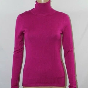 Sharon Young Rollkragenpullover Oberteil himbeerrosa neu mit Etikett XS Druckknopfärmel - Bild 1 von 8