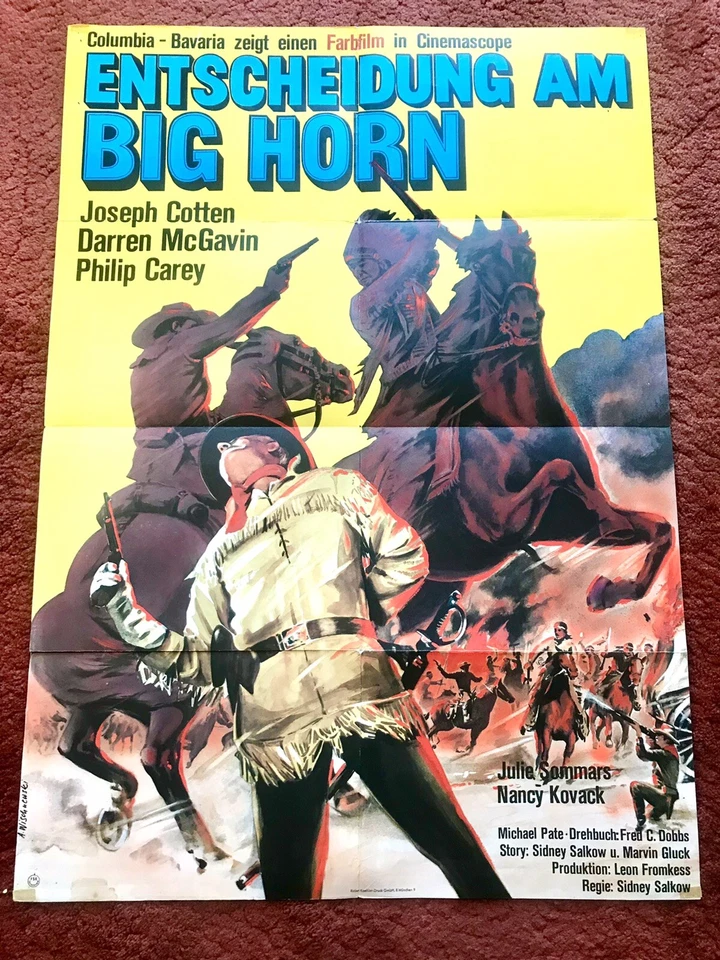 Entscheidung am Big Horn Kinoplakat Poster A1, Joseph Cotton, Western - Bild 1 von 1