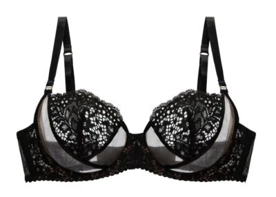 Sujetador Dita Von Teese The Fauve con aros Demi Cup D59037 32E negro nuevo Foto 1 de 2