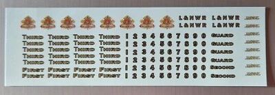 Gauge 1 LNWR Waterslide Coach Transfers 10mm 1/32 3/8 Scale Decals Gauge One - Image 1 of 3