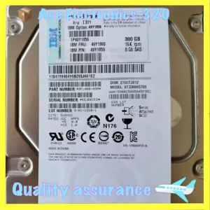 49Y1856 New 49Y1860 IBM 300GB 15K SAS 6G 3.5" HOT SWAP HARD DRIVE HDD - Picture 1 of 5
