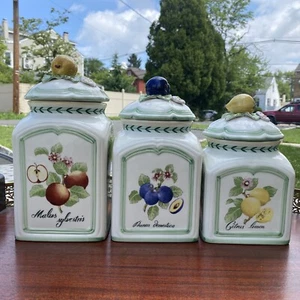 Villeroy & Boch French Garden Charm 3 Canister Set - Picture 1 of 20