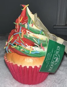 Kurt Adler Soft Foam Cupcake Ornament Christmas Icing Multicolor Sprinkles 3.5” - Picture 1 of 7