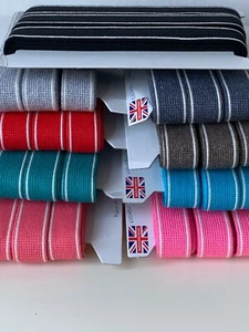 Cotton Mix Woven Belting Tape Webbing Strapping 34mm x 2mm - sold by the metre - Picture 1 of 14